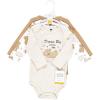 imageHudson Baby unisexbaby Cotton Longsleeve Bodysuits 3packDream Big Teddy