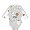 imageHudson Baby unisexbaby Cotton Longsleeve Bodysuits 3packMilk Cookies Pair