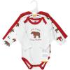 imageHudson Baby unisexbaby Cotton Longsleeve Bodysuits 3packMoose Be Christmas