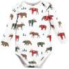 imageHudson Baby unisexbaby Cotton Longsleeve Bodysuits 3packMoose Be Christmas