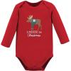 imageHudson Baby unisexbaby Cotton Longsleeve Bodysuits 3packMoose Be Christmas