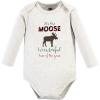 imageHudson Baby unisexbaby Cotton Longsleeve Bodysuits 3packMoose Wonderful Time