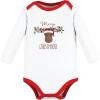 imageHudson Baby unisexbaby Cotton Longsleeve Bodysuits 3packWhite Christmoose
