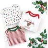 imageHudson Baby unisexbaby Cotton Longsleeve Bodysuits 3packWhite Christmoose