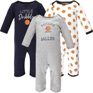 imageHudson Baby unisexchild Cotton CoverallsBasketball