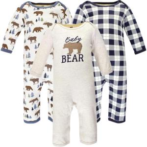 imageHudson Baby unisexchild Cotton CoverallsMoose Bear