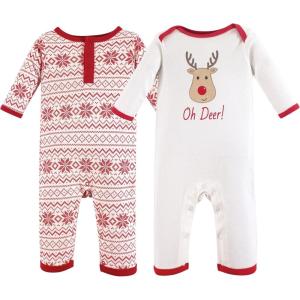 imageHudson Baby unisexchild Cotton CoverallsReindeer