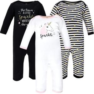 imageHudson Baby unisexchild Cotton CoverallsSparkle Unicorn