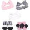 imageHudson Baby Baby Girls 10pc Headband and Socks SetHoundstooth Love