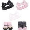 imageHudson Baby Baby Girls 10pc Headband and Socks SetHoundstooth Love