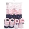 imageHudson Baby Baby Girls 10pc Headband and Socks SetPink Polka Dot Love