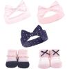 imageHudson Baby Baby Girls 10pc Headband and Socks SetPink Polka Dot Love