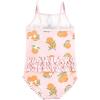 imageHudson Baby Girls Baby and Toddler SwimsuitCitrus Orange Toddler