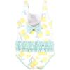 imageHudson Baby Girls Baby and Toddler SwimsuitMint Lemons Toddler