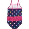 imageHudson Baby Girls Baby and Toddler SwimsuitNavy Hearts Toddler