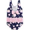 imageHudson Baby Girls Baby and Toddler SwimsuitNavy Rose Baby