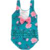 imageHudson Baby Girls Baby and Toddler SwimsuitTeal Floral Baby