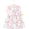 imageHudson Baby Infant and Toddler Girls Cotton Dress and Cardigan SetBright Pink Flower Field