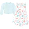 imageHudson Baby Infant and Toddler Girls Cotton Dress and Cardigan SetBy the Sea