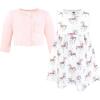 imageHudson Baby Infant and Toddler Girls Cotton Dress and Cardigan SetCarousel Horse