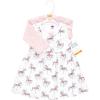 imageHudson Baby Infant and Toddler Girls Cotton Dress and Cardigan SetCarousel Horse