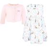 imageHudson Baby Infant and Toddler Girls Cotton Dress and Cardigan SetFloral Bunnies
