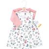 imageHudson Baby Infant and Toddler Girls Cotton Dress and Cardigan SetHummingbird Garden