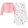 imageHudson Baby Infant and Toddler Girls Cotton Dress and Cardigan SetHummingbird Garden