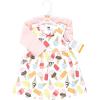 imageHudson Baby Infant and Toddler Girls Cotton Dress and Cardigan SetIce Cream and Popsicles