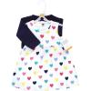 imageHudson Baby Infant and Toddler Girls Cotton Dress and Cardigan SetNavy Hearts