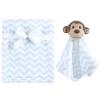 imageHudson Baby Unisex Baby Plush Blanket with Security Blanket Lion One SizeBlue