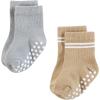 imageHudson Baby unisexbaby Cotton Rich Newborn and Terry SocksAthletic Stripe Neutral
