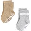 imageHudson Baby unisexbaby Cotton Rich Newborn and Terry SocksAthletic Stripe Neutral