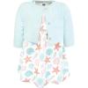 imageHudson Baby Infant and Toddler Girls Cotton Dress and Cardigan SetBy the Sea