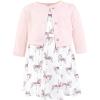 imageHudson Baby Infant and Toddler Girls Cotton Dress and Cardigan SetCarousel Horse