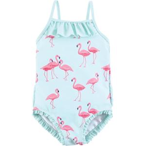 imageHudson Baby Girls Baby and Toddler SwimsuitMint Flamingo Toddler