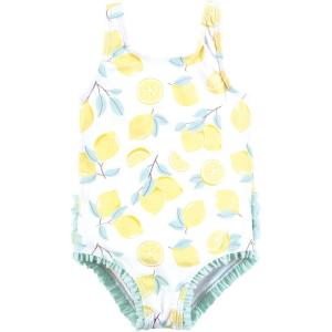 imageHudson Baby Girls Baby and Toddler SwimsuitMint Lemons Toddler