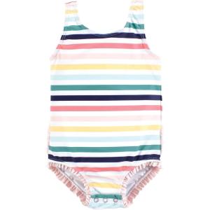 imageHudson Baby Girls Baby and Toddler SwimsuitSunset Stripe Baby