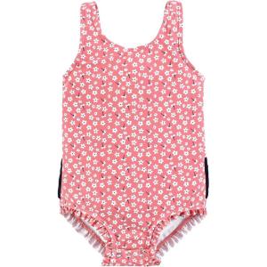 imageHudson Baby Girls Baby and Toddler SwimsuitTiny White Flower Baby