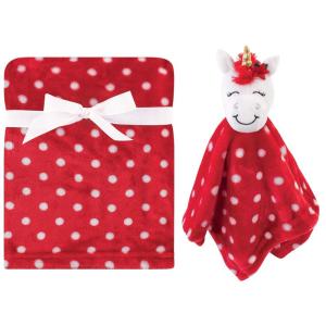 imageHudson Baby Unisex Baby Plush Blanket with Security Blanket Lion One SizeChristmas Unicorn