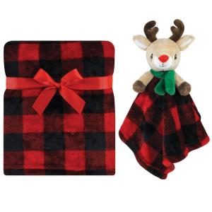 imageHudson Baby Unisex Baby Plush Blanket with Security Blanket Lion One SizeRudolph