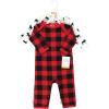 imageHudson Baby Unisex Baby Thermal Coveralls 2pk Creative RainbowsBuffalo Plaid Moose