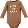 imageHudson Baby babyboys Cotton Longsleeve Bodysuits 3packBrown Navy Mamas Boy