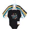 imageHudson Baby babyboys Cotton Longsleeve Bodysuits 7packHappy Planets