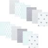 imageHudson Baby Cotton Flannel Burp Cloths 12Pack Bundle Koala Stripe One Size