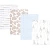 imageHudson Baby Cotton Flannel Burp Cloths 4Pack Modern Safari Friends One Size