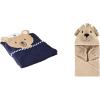 imageHudson Baby Boy Cotton Animal Face Hooded Towel 2Pack Classy Walrus Banana MonkeySailor Bear Lion