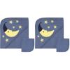 imageHudson Baby Unisex Baby Cotton Hooded Towel and Washcloth Moon One Size Pack of 2