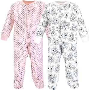 imageHudson Baby Unisex Baby Premium Quilted Zipper Sleep and PlayBlue Toile