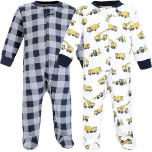imageHudson Baby Unisex Baby Premium Quilted Zipper Sleep and PlayConstruction